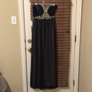 Dark Blue strapless dress